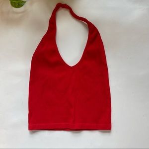 Out From Under Red Halter Tank Top